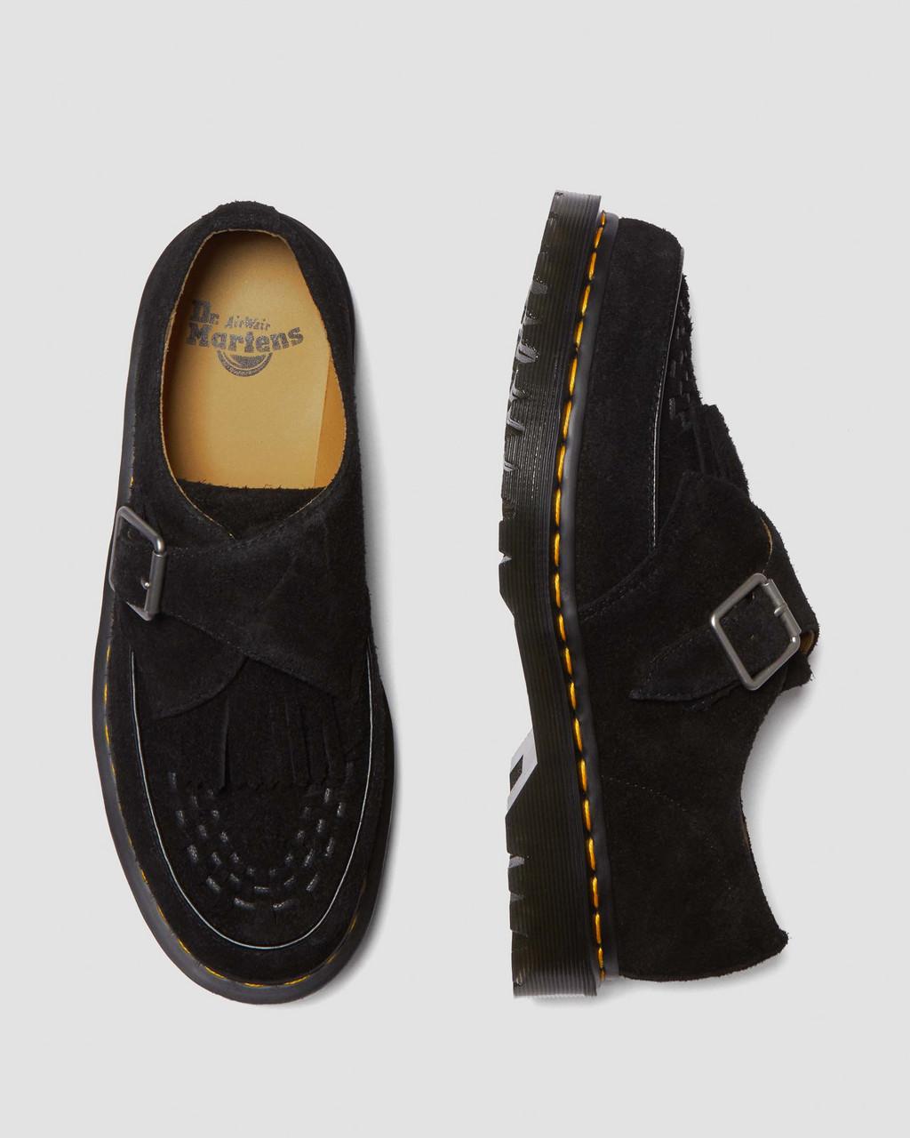 Zapatos Creepers Dr Martens Ramsey Suede Kiltie Buckle Mujer Negras | 74456447