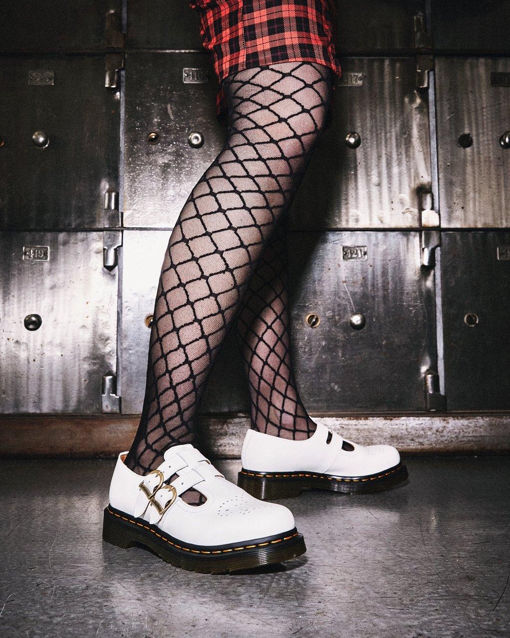 Zapatos Mary Jane Dr Martens 8065 Smooth Cuero Mujer Blancas | 97541071