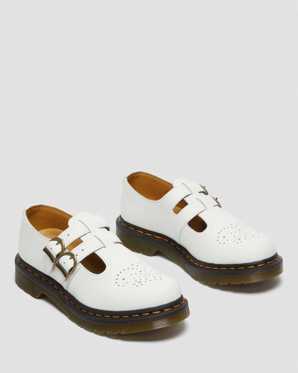 Zapatos Mary Jane Dr Martens 8065 Smooth Cuero Mujer Blancas | 97541071
