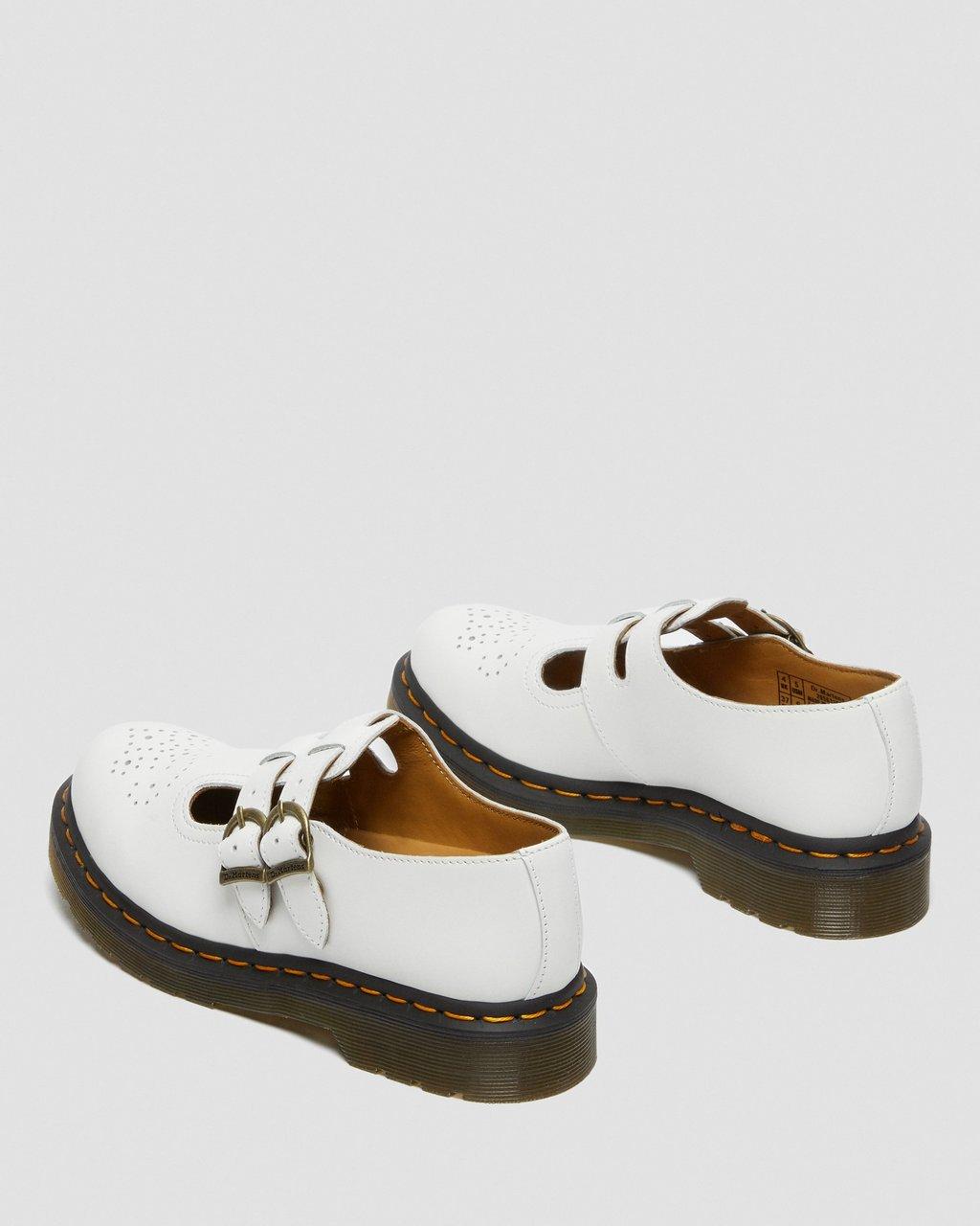 Zapatos Mary Jane Dr Martens 8065 Smooth Cuero Mujer Blancas | 97541071