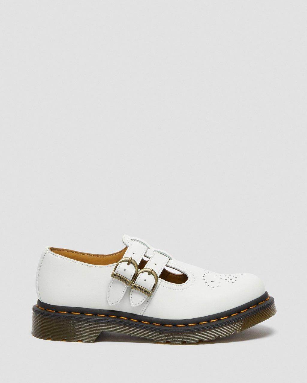 Zapatos Mary Jane Dr Martens 8065 Smooth Cuero Mujer Blancas | 97541071