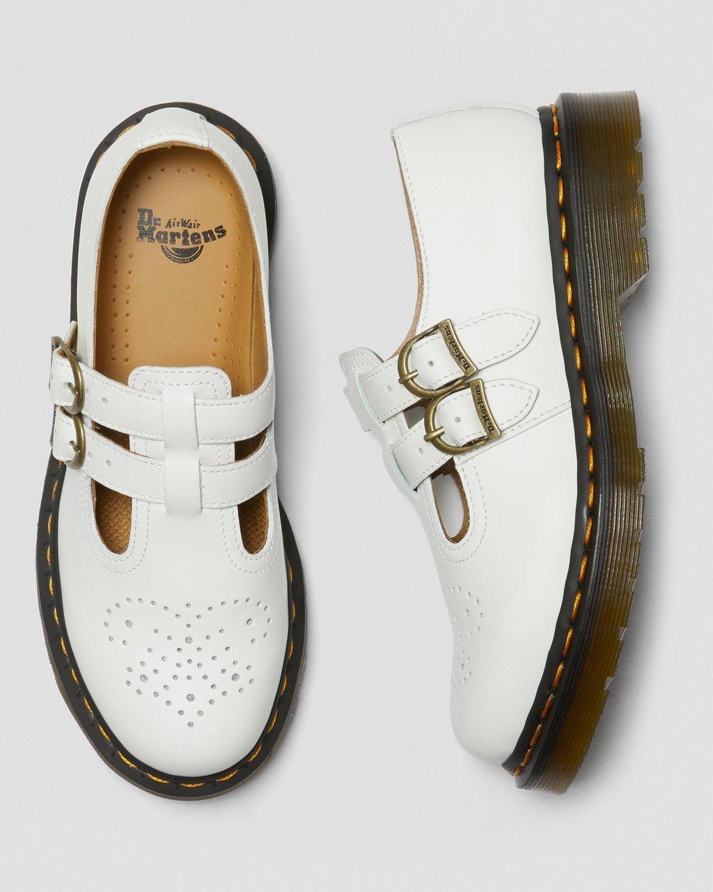 Zapatos Mary Jane Dr Martens 8065 Smooth Cuero Mujer Blancas | 97541071