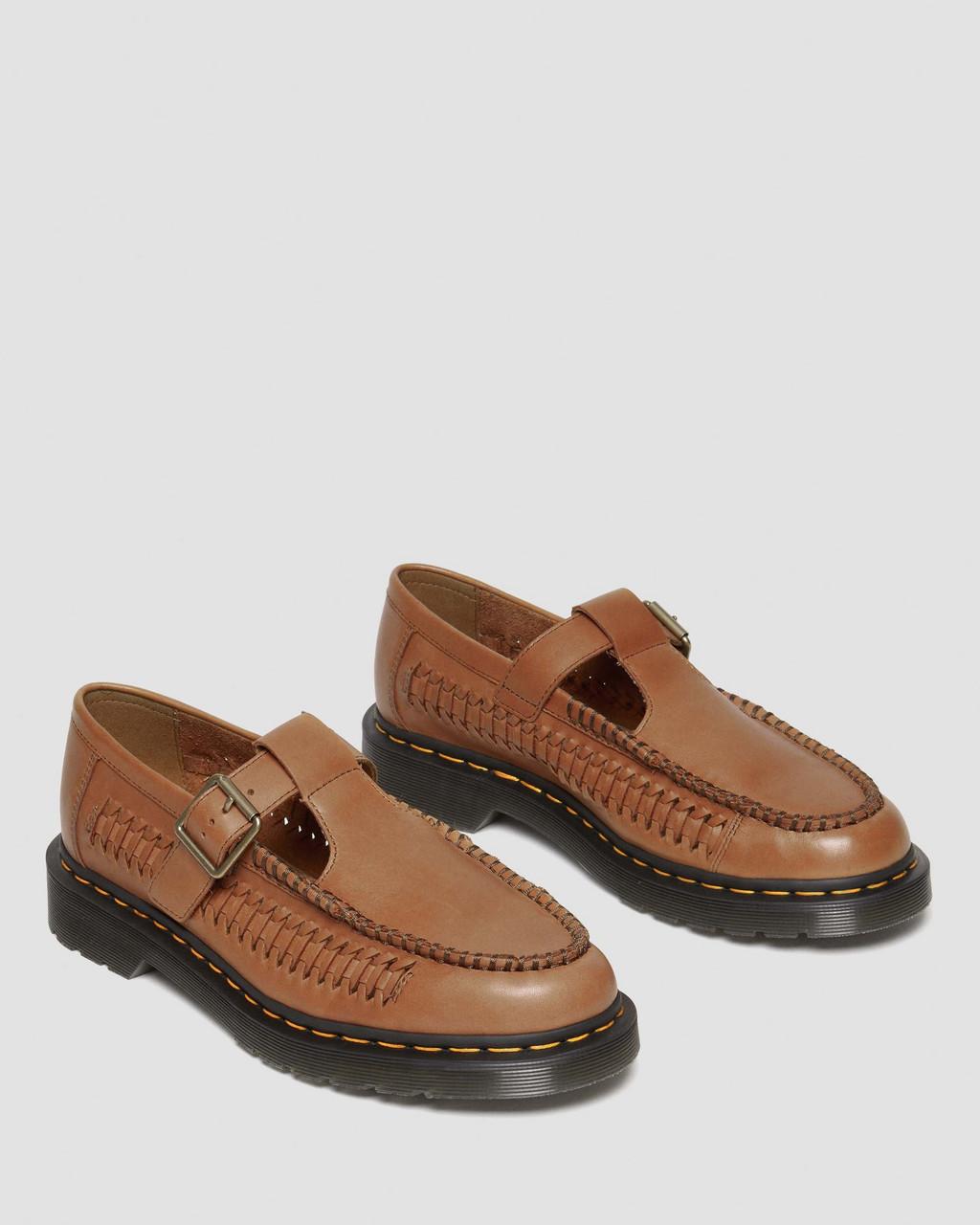 Zapatos Mary Jane Dr Martens Adrian T-Bar Leather Mujer Marrones | 17184713