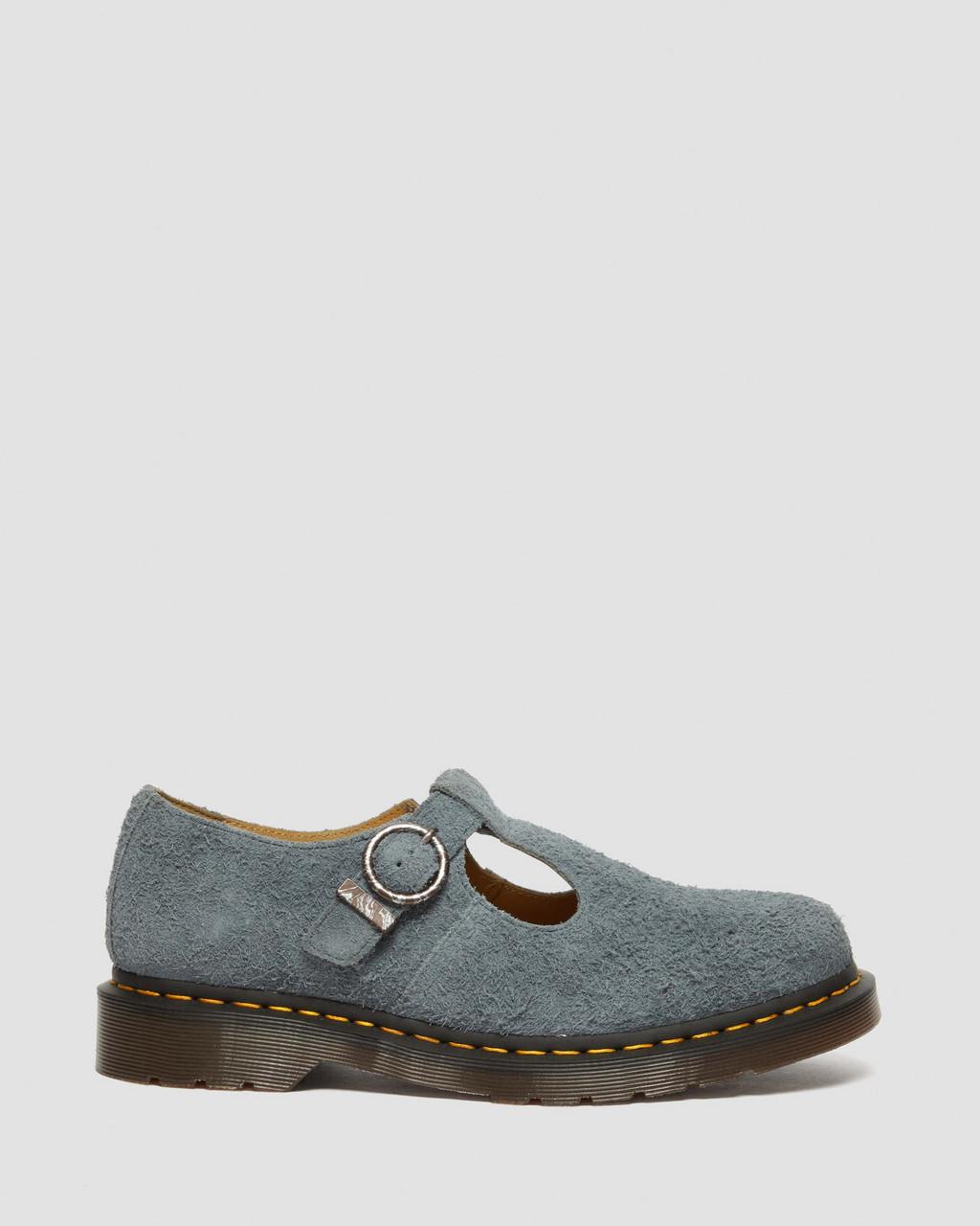 Zapatos Mary Jane Dr Martens T-Bar Suede Hombre Gris | 91415823