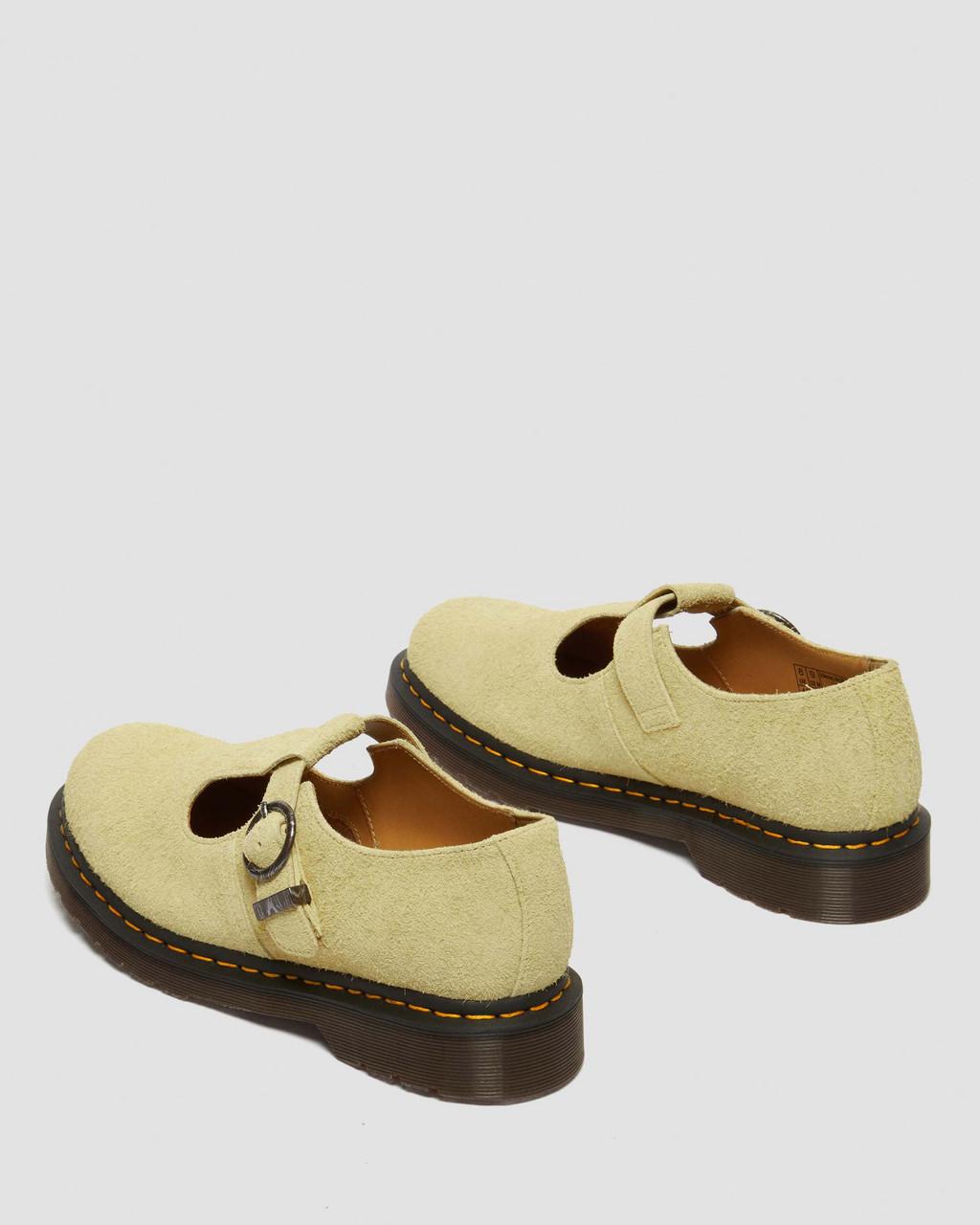 Zapatos Mary Jane Dr Martens T-Bar Suede Hombre Amarillo | 40041817