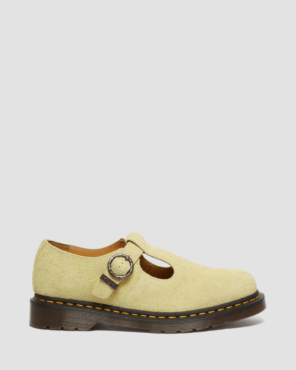 Zapatos Mary Jane Dr Martens T-Bar Suede Hombre Amarillo | 40041817