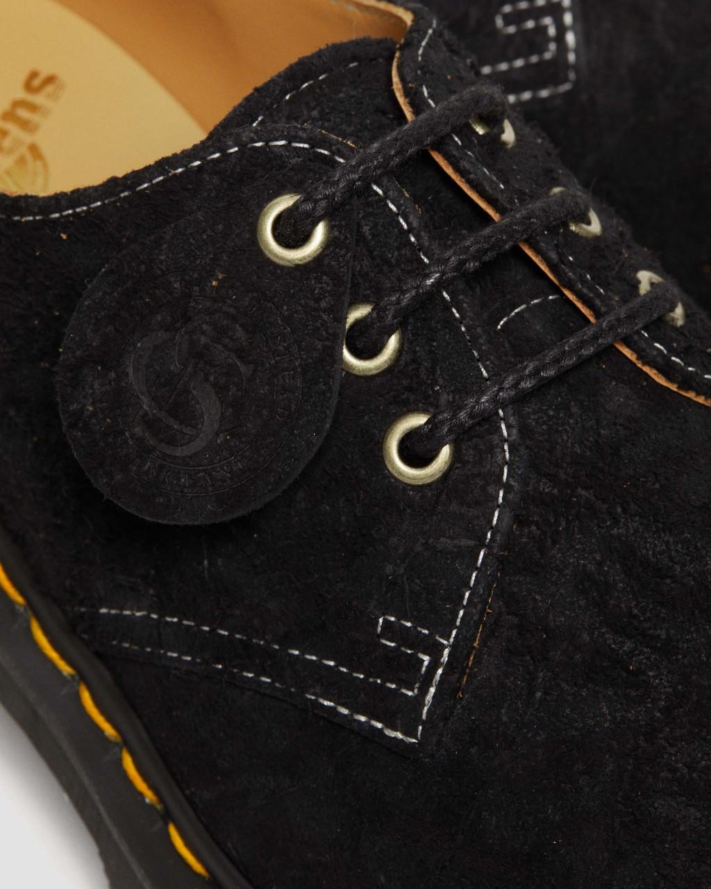 Zapatos Oxford Dr Martens 1461 Bex Made in England Emboss Suede Mujer Negras | 43100040