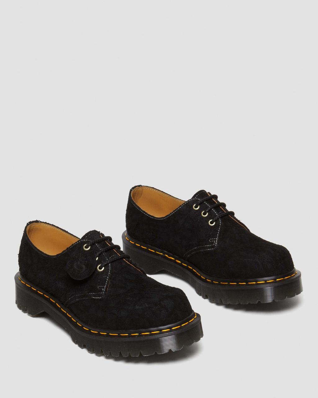 Zapatos Oxford Dr Martens 1461 Bex Made in England Emboss Suede Mujer Negras | 43100040