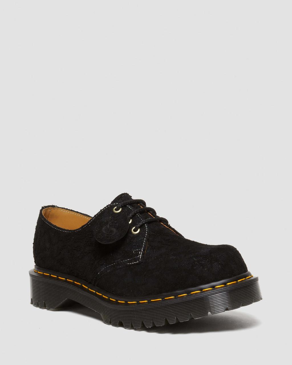 Zapatos Oxford Dr Martens 1461 Bex Made in England Emboss Suede Mujer Negras | 43100040