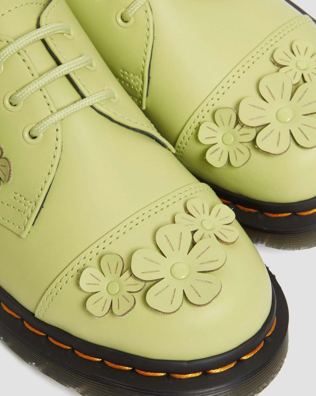 Zapatos Oxford Dr Martens 1461 Flower Applique Leather Mujer Verde | 35390252