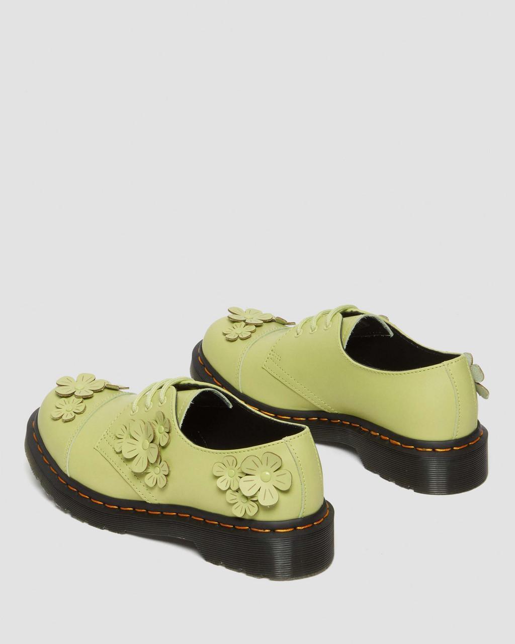 Zapatos Oxford Dr Martens 1461 Flower Applique Leather Mujer Verde | 35390252
