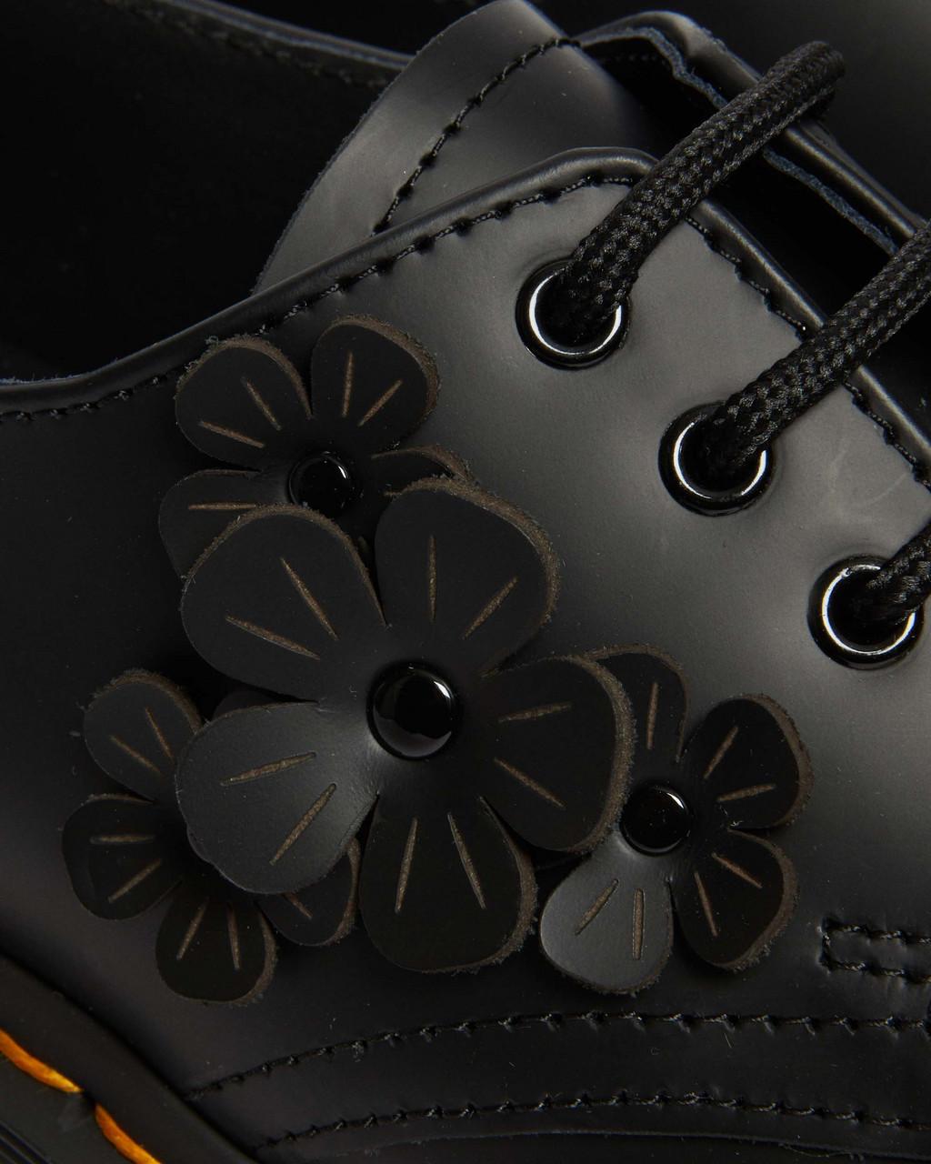 Zapatos Oxford Dr Martens 1461 Flower Applique Leather Mujer Negras | 23897025