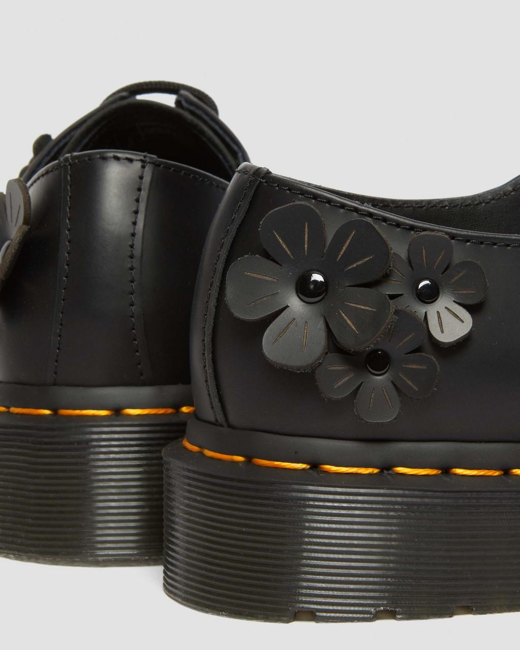 Zapatos Oxford Dr Martens 1461 Flower Applique Leather Mujer Negras | 23897025
