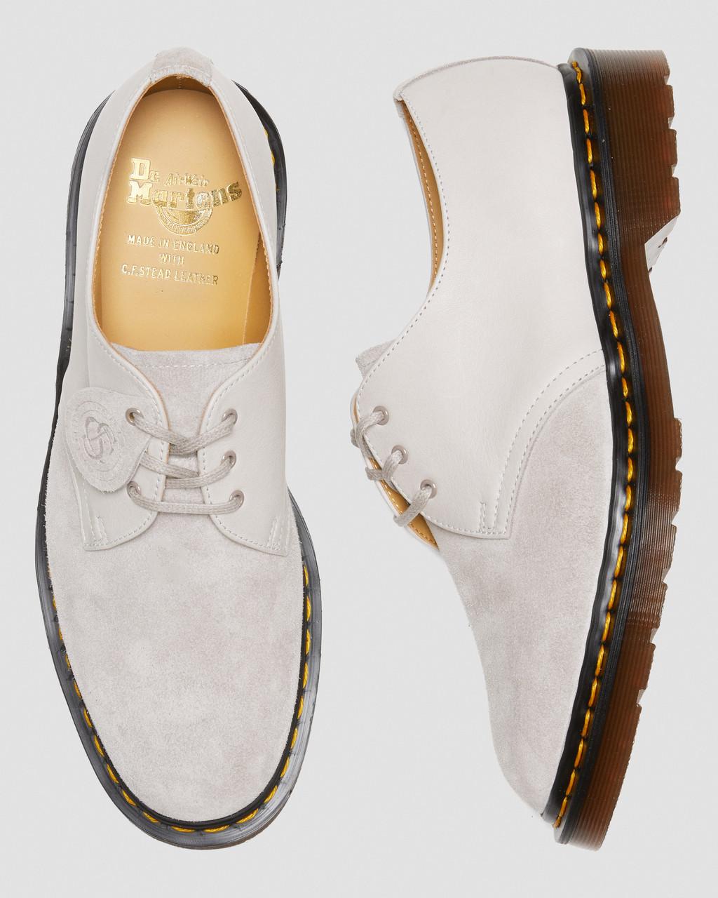 Zapatos Oxford Dr Martens 1461 Made in England Suede Mujer Gris | 92417292