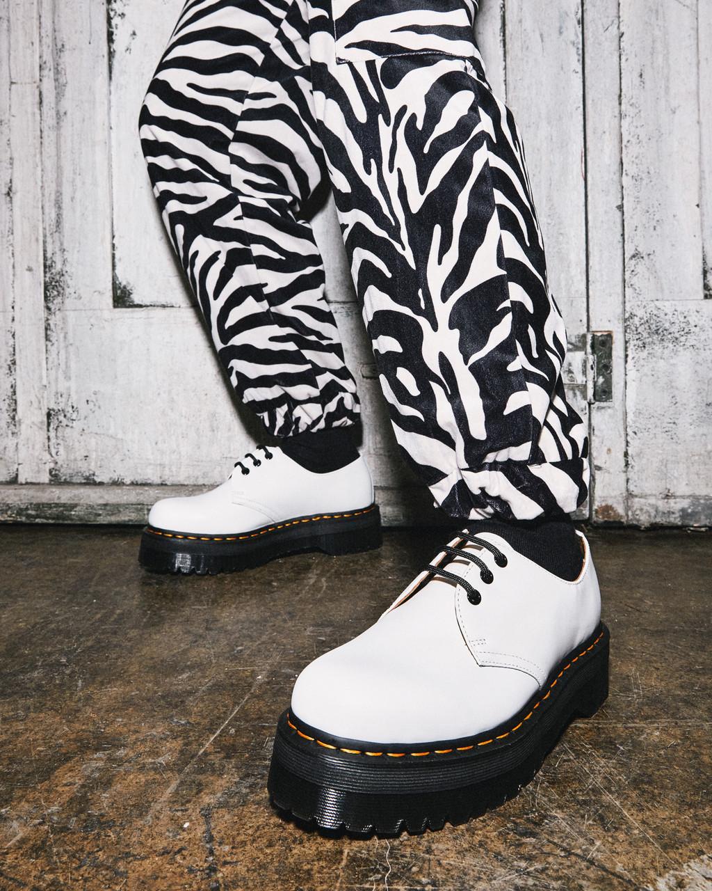 Zapatos Plataforma Dr Martens 1461 Smooth Leather Hombre Blancas | 40069563