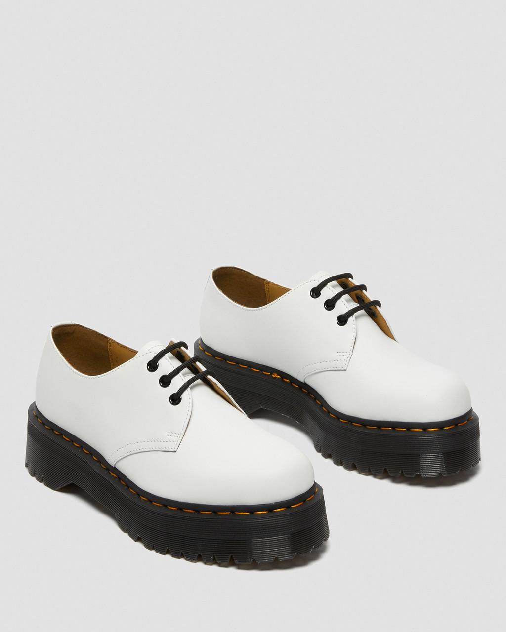 Zapatos Plataforma Dr Martens 1461 Smooth Leather Hombre Blancas | 40069563