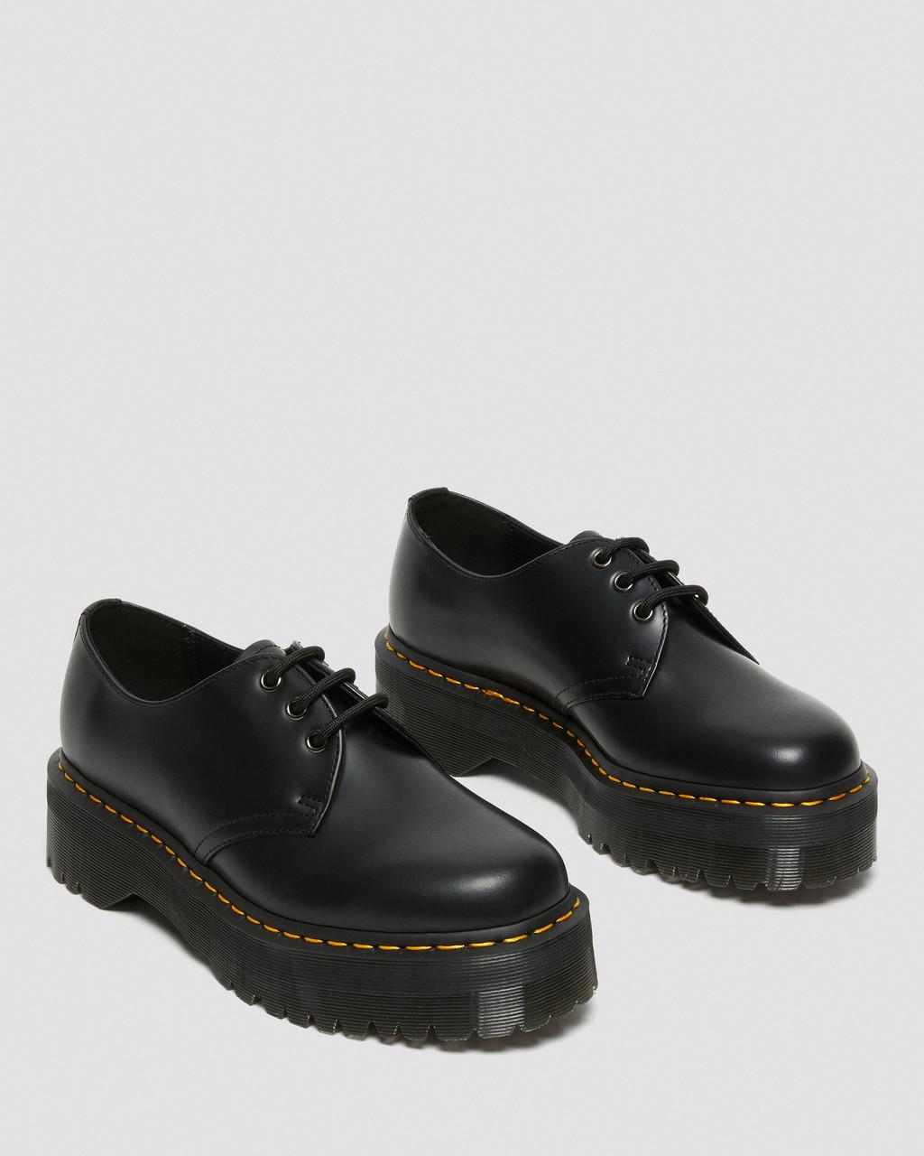 Zapatos Plataforma Dr Martens 1461 Smooth Leather Mujer Negras | 34280157