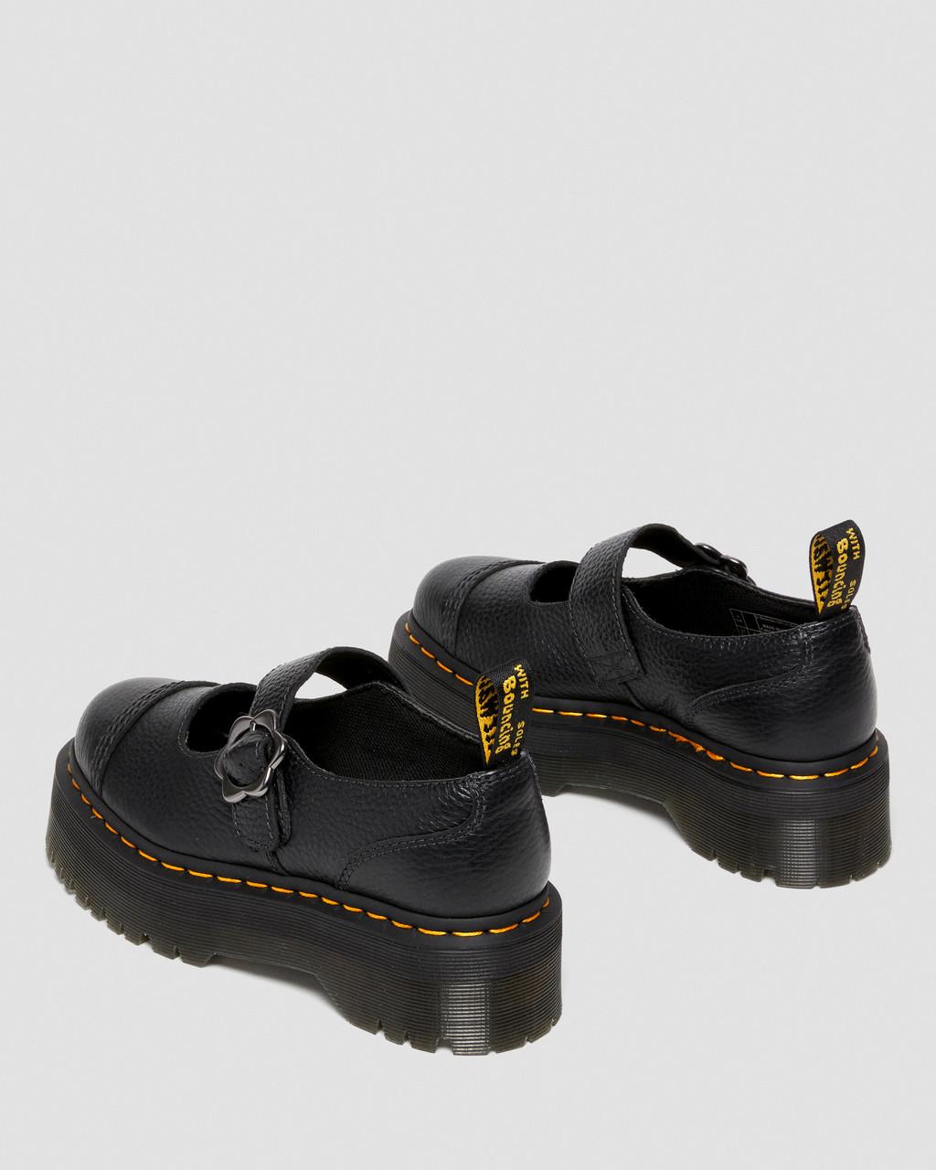 Zapatos Plataforma Dr Martens Addina Flower Buckle Leather Mujer Negras | 47664230