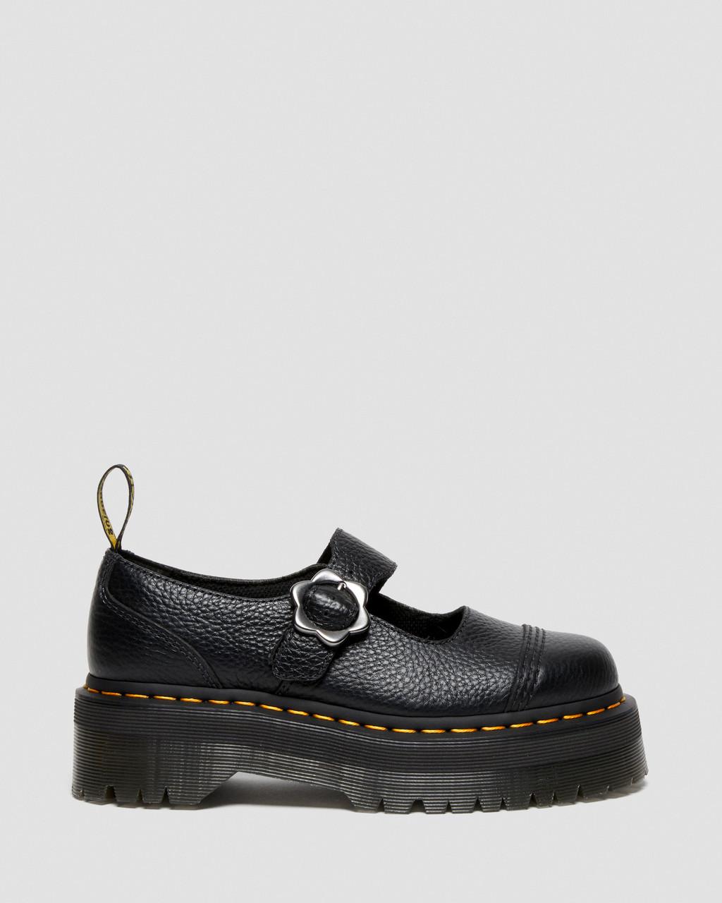 Zapatos Plataforma Dr Martens Addina Flower Buckle Leather Mujer Negras | 47664230
