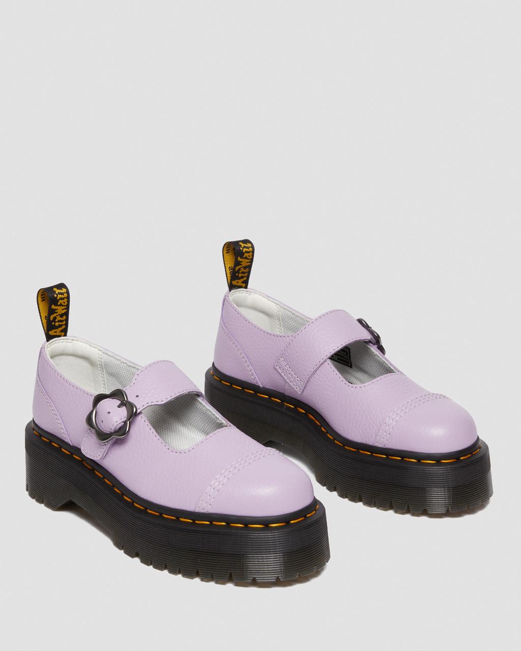 Zapatos Plataforma Dr Martens Addina Flower Buckle Leather Mujer Moradas | 23174663